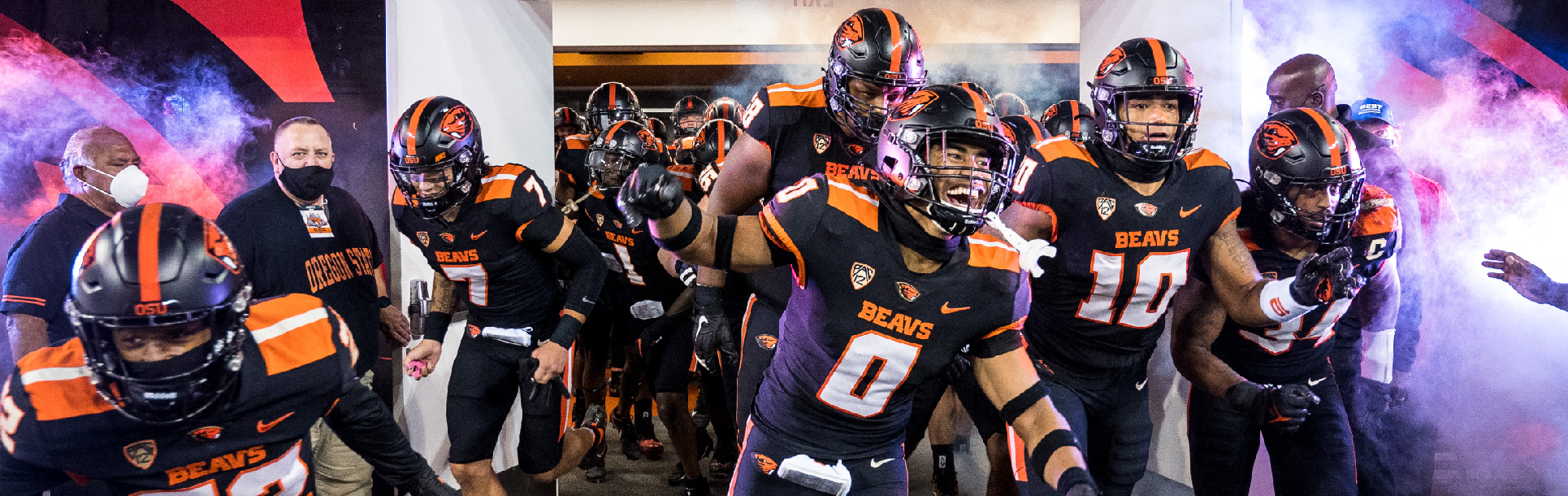 OSU Players running onto the field