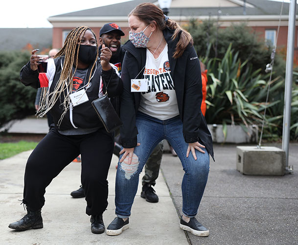 Multicultural Tailgater Dancing