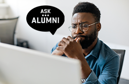 Man looking at computer