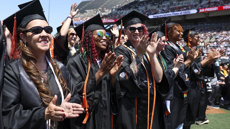 New OSU graduates celebrating