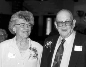 Headshots of Harold E. and Leona M. Rice in black and white