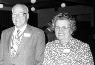 Headshot of Walther and Maxine Ott in black and white