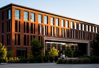 OSU Campus in Corvallis outside of the Business Building