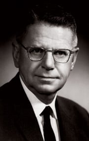Headshot of Gene D. Knudson in black and white