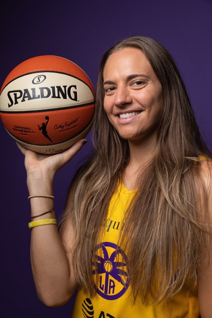 Sydney Weise with basketball