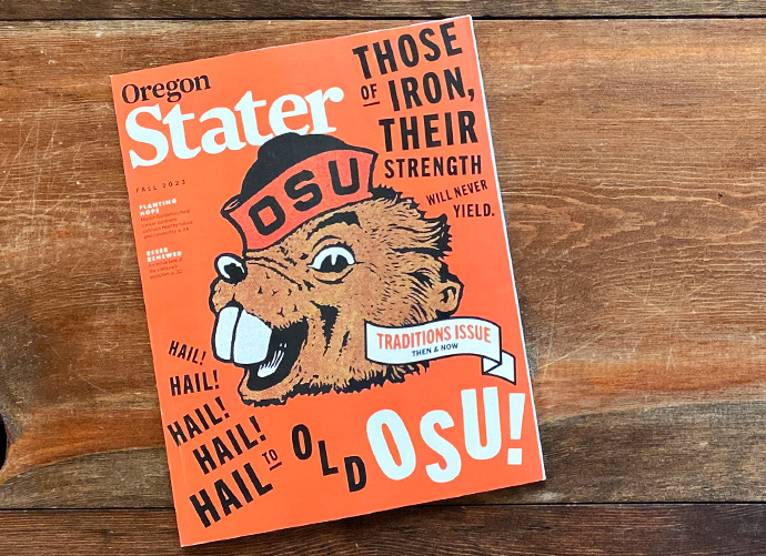 Oregon Stater Fall 2023 magazine cover.