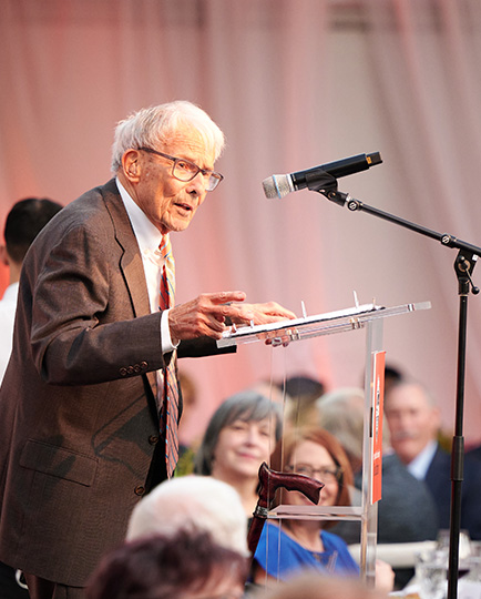 John Byrne speaks at the OSU Foundation 75th anniversary celebration, 2023