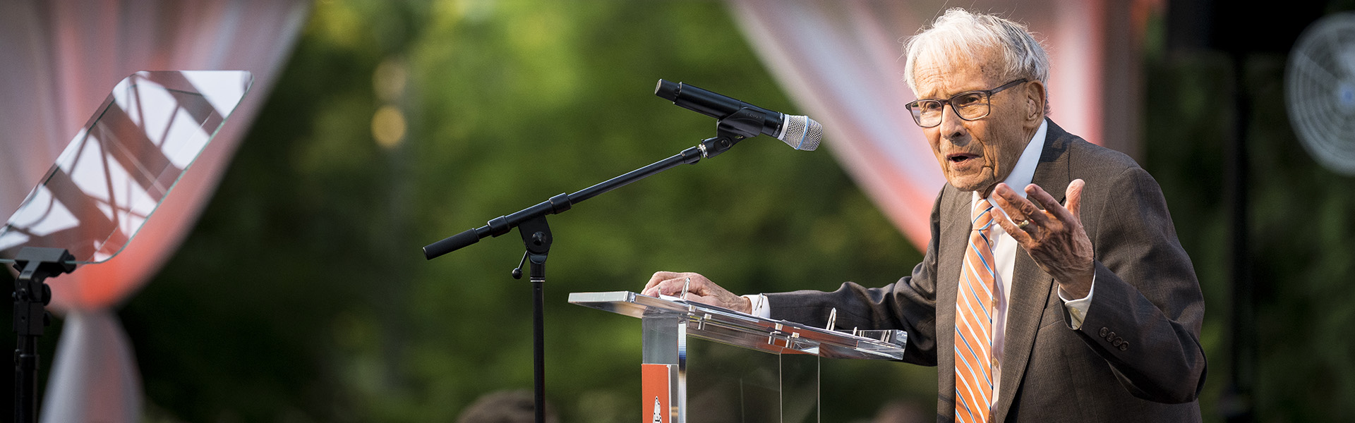 John Byrne speaks at the OSU Foundation 75th anniversary celebration, 2023