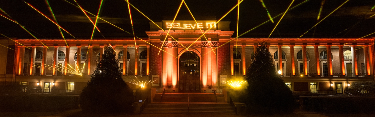 Laser show on the Memorial Union