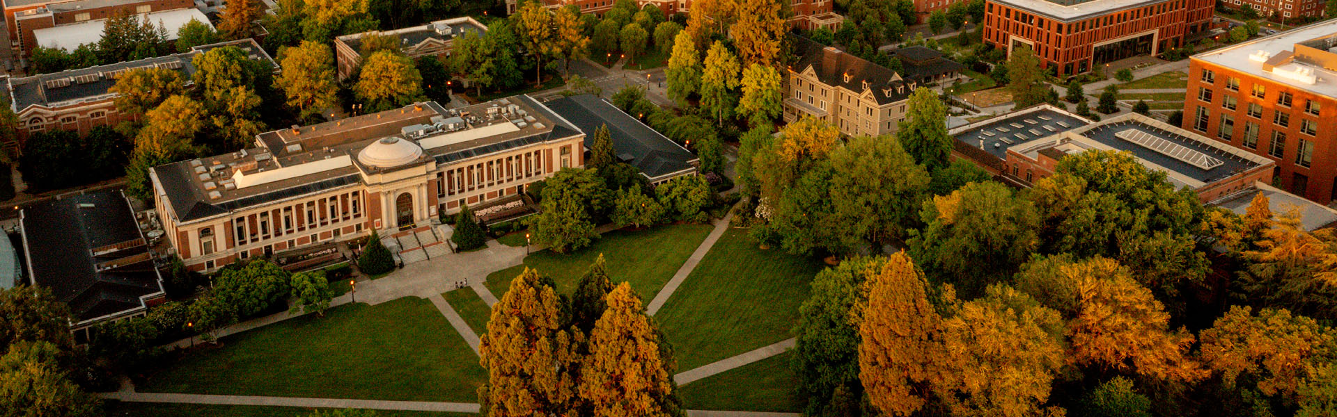 Aerial view of the Oregon State University campus.