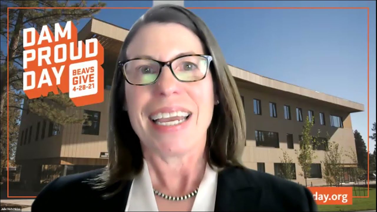 "Dam Proud Day" text for Leave it to Beavers, a webcast presented in conjunction with Dam Proud Day women speaking during zoom webcast