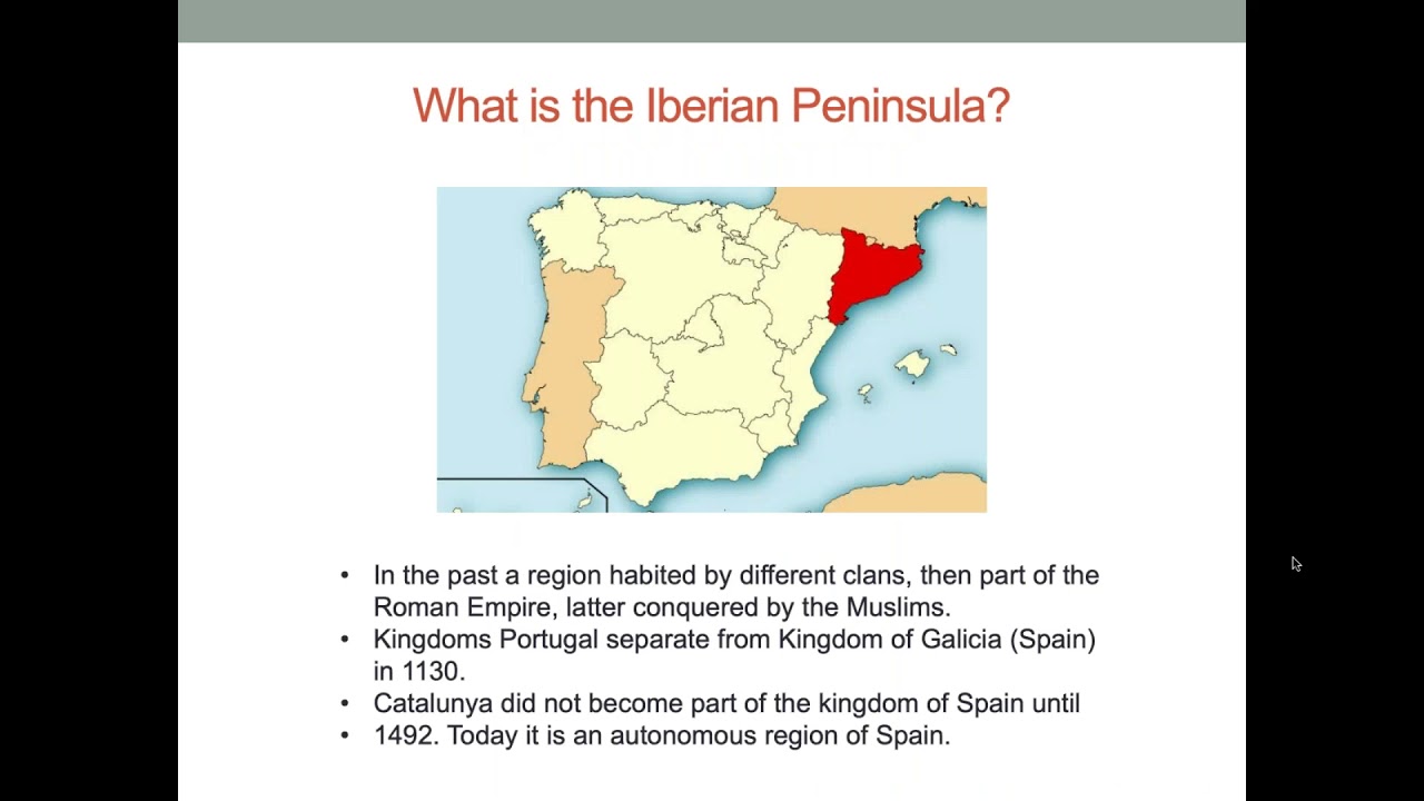 "What is the Iberian Peninsula' Spain and Portugal PowerPoint slide from presentation