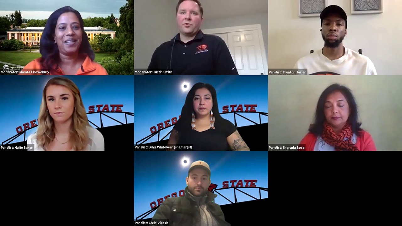 Willing Forever webcast event with seven people on screen during zoom meeting