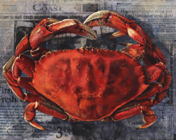 A painting of a crab
