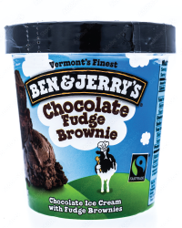 A photo of a carton of Ben & Jerry's Ice Cream